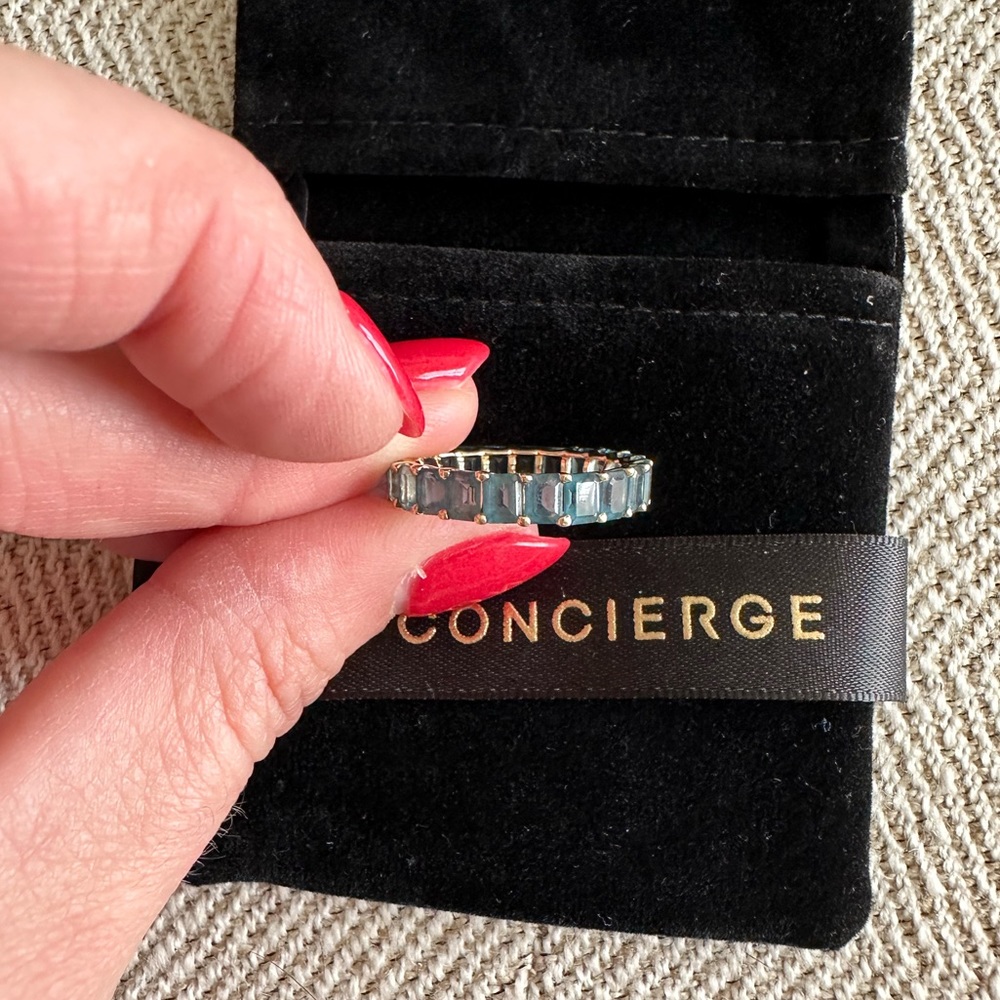 Ring Concierge, London Blue Topaz Eternity Ring Size 8.5